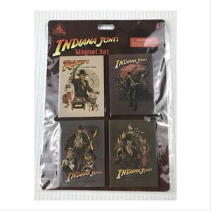 Disney Parks Indiana Jones Movie Magnet Set of 4 New Sealed 3.5 x 2.75 LucasFilm